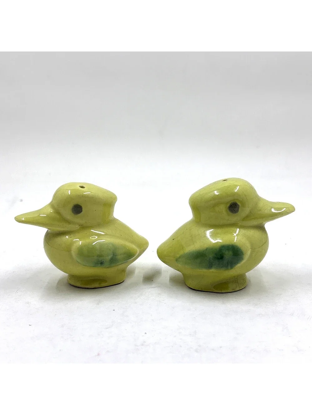 RARE Green color Japanese Vintage Kookaburra Bird Salt and Pepper Mini Shakers